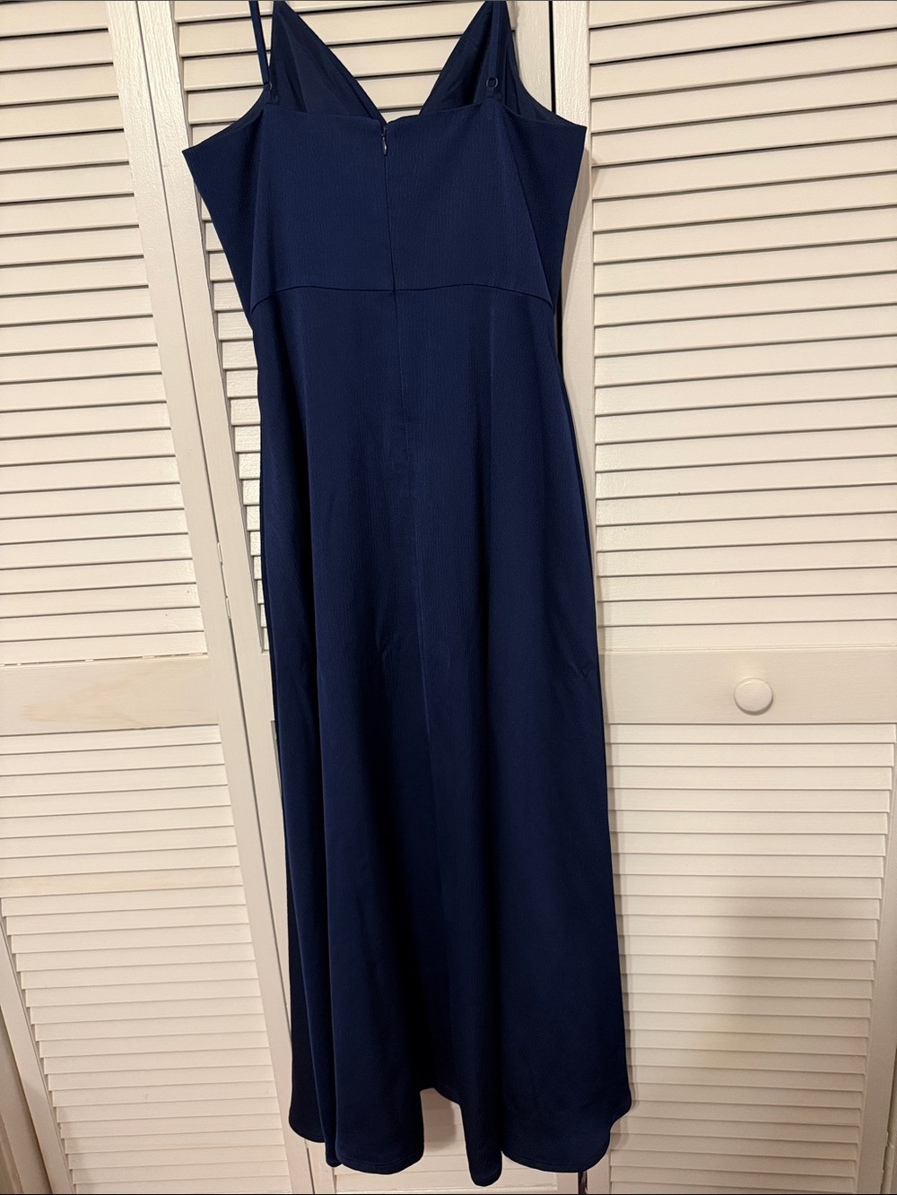 Aidan Mattox Navy Twist-Front Maxi Dress - Picture 4 of 6